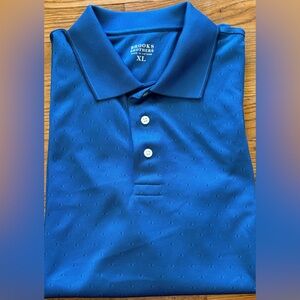Brooks Brothers Performance Series Polo Shirt, Blue, EUC